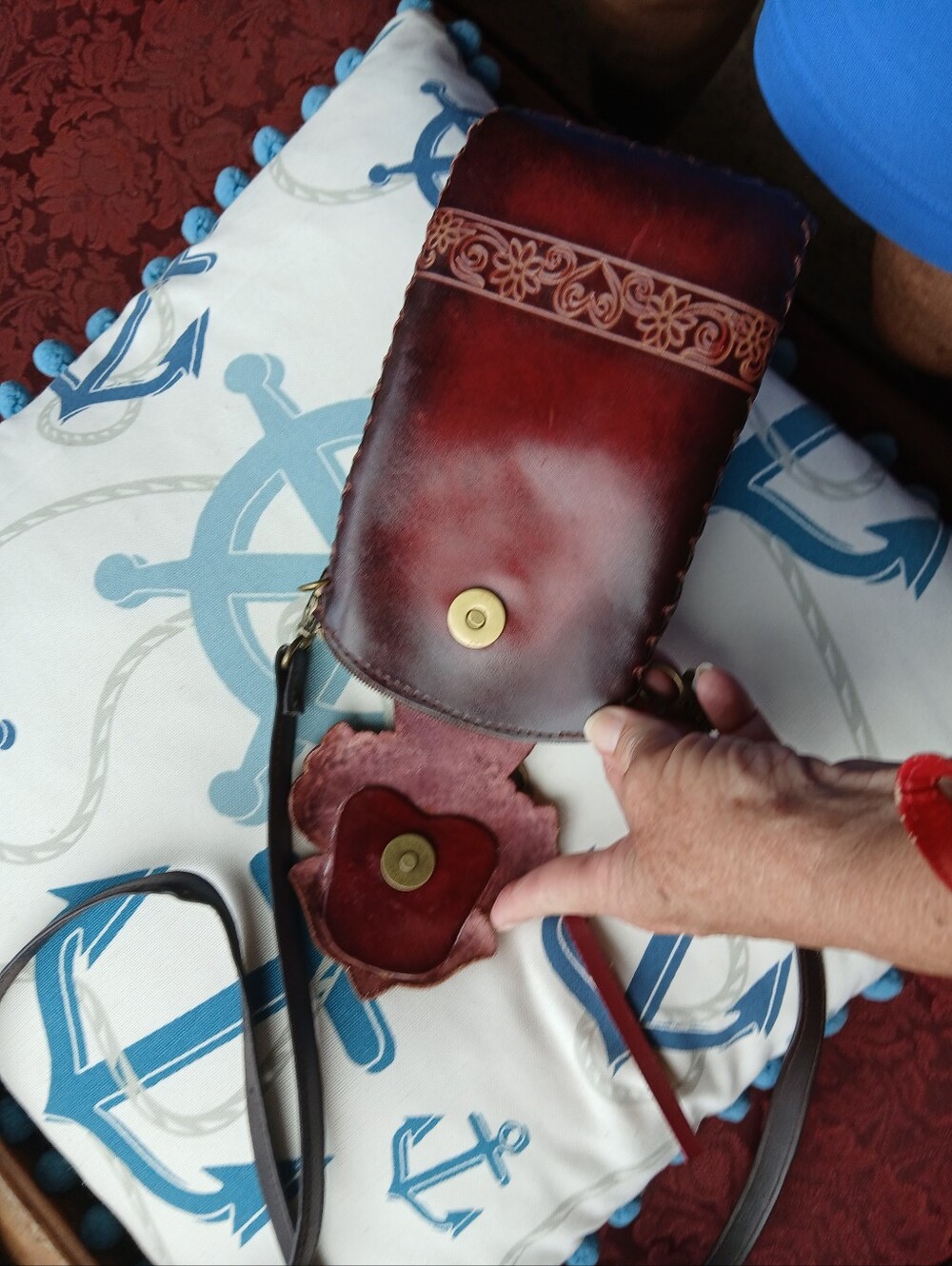Mexican Butterfly Hand Tooled Leather - Picture 6 of 16